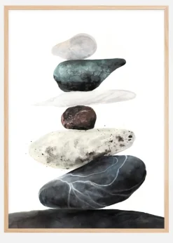 Stones from the beach Plakat (21x29.7 cm (A4))