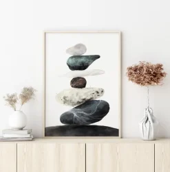 Stones from the beach Plakat (21x29.7 cm (A4))