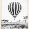 Striped Balloon Plakat (21x29.7 cm (A4))