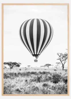Striped Balloon Plakat (21x29.7 cm (A4))