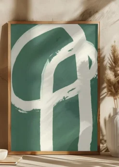 Strokes On Green 6 Plakat (21x29.7 cm (A4))