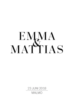Stylish Wedding Nameposter (21x29,7 cm (A4))