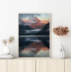 Sun On Mountain Plakat (21x29.7 cm (A4))