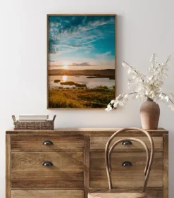 Sunset Over Water Plakat (21x29.7 cm (A4))