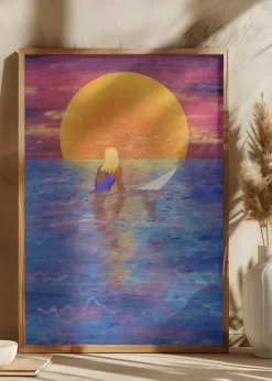 Surfer Girl Plakat (21x29.7 cm (A4))