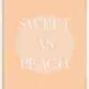 Sweet As Peach Illustrated Text Plakat (21x29.7 cm (A4))