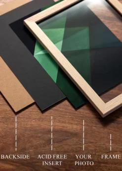 Syrefrit sort indlægsblad - 20x60 cm