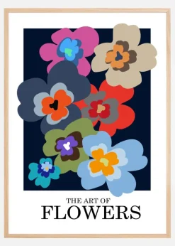 The Art Of Flowers Blue Plakat (21x29.7 cm (A4))