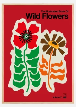 The Illustrated Book Of Wild Flowers Vol.2 Red Plakat (21x29.7 cm (A4))