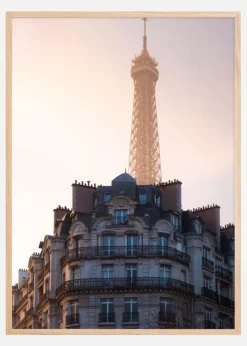 The peeking Eiffel Plakat (21x29.7 cm (A4))