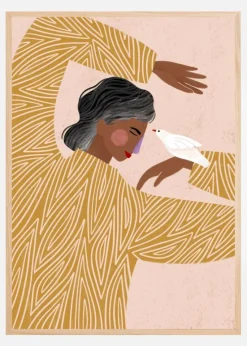 The Woman With He Bird Plakat (21x29.7 cm (A4))
