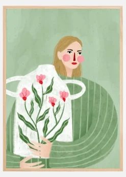 The Woman With He Vase Plakat (21x29.7 cm (A4))