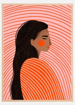 The Woman With the Lines Plakat (21x29.7 cm (A4))