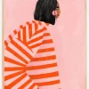 The Woman With the Ornage Stripes Plakat (21x29.7 cm (A4))