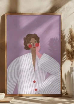 The Woman With the Pink Glove Plakat (21x29.7 cm (A4))