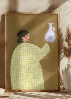 The Woman With Vase Plakat (21x29.7 cm (A4))