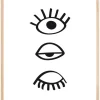 Three Eyes Line Plakat (21x29.7 cm (A4))