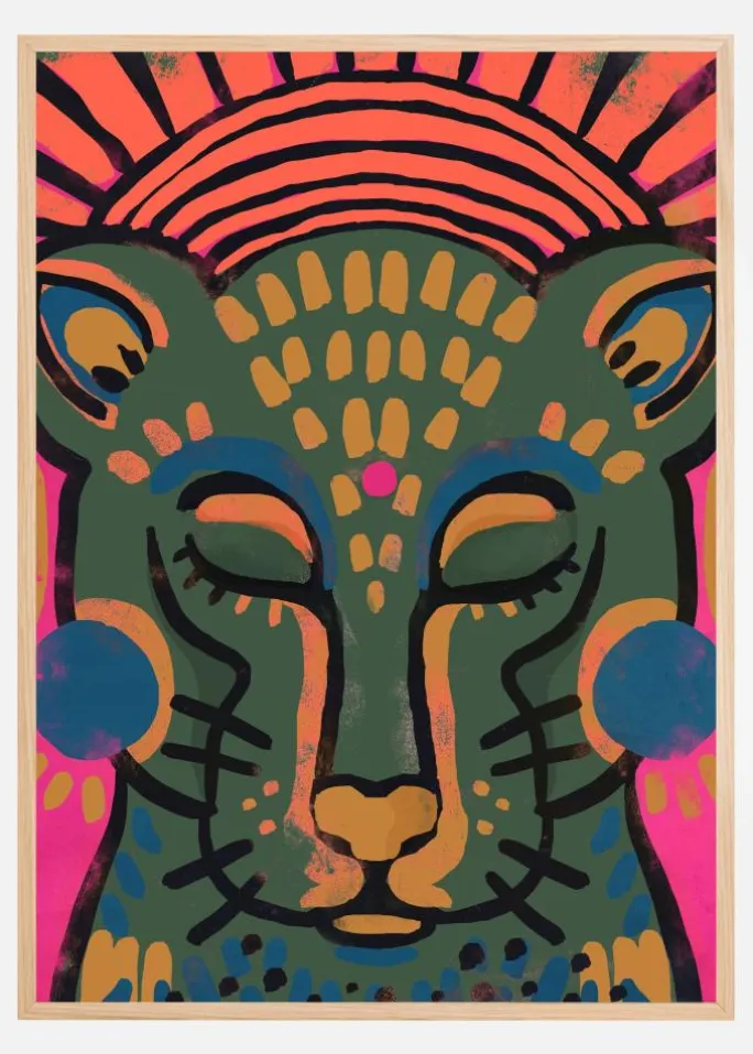 Tiger (Colored Version) Plakat (21x29.7 cm (A4))