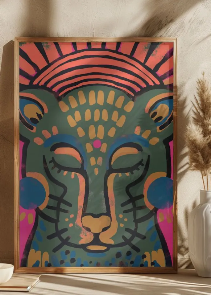 Tiger (Colored Version) Plakat (21x29.7 cm (A4))