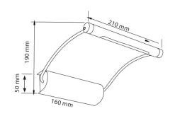 Tommy LED 21 cm Billedbelysning - Messing