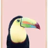 Toucan on Pink Plakat (21x29.7 cm (A4))