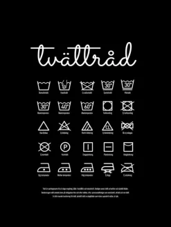 Tvättråd - Sort Plakat (21x29.7 cm (A4))