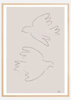 Two Doves Plakat (21x29.7 cm (A4))