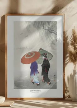 Two Women In The Rain Plakat (21x29.7 cm (A4))