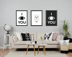 Ugle Solo - tåget grå Plakat (30x40 cm)