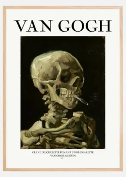VAN GOGH - Head of a skeleton with a burning cigarette Plakat (21x29.7 cm (A4))