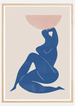 Vase and Woman Plakat (21x29.7 cm (A4))