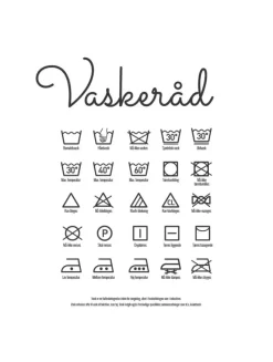Vaskeråd - Hvid Plakat (21x29.7 cm (A4))