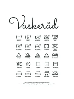 Vaskeråd - Hvid Plakat (21x29.7 cm (A4))