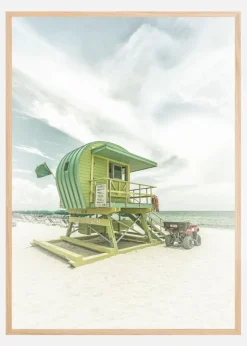Vintage Florida Flair at Miami Beach Plakat (21x29.7 cm (A4))