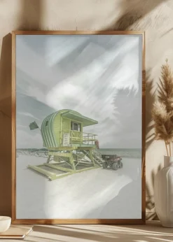 Vintage Florida Flair at Miami Beach Plakat (21x29.7 cm (A4))