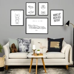 Wake up Kick ass Repeat - Plakat (21x29.7 cm (A4))