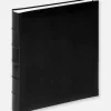 Walther Fotoalbum Classic Sort - 30x37 cm (80 Hvide sider / 40 blade)