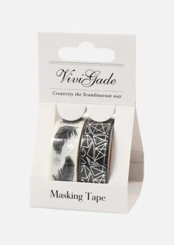Washitape Fjer og mønster - 15 mm