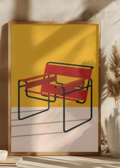 Wassily Chair Marcel Breuer Plakat (21x29.7 cm (A4))