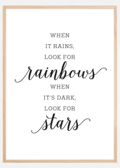 When it rains, look for rainbows Plakat (21x29.7 cm (A4))