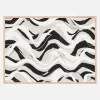 White Black Waves Pattern Square Plakat (21x29.7 cm (A4))