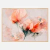 Wild Flowers On Beige Background Plakat (21x29.7 cm (A4))