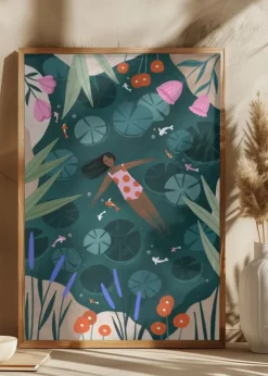 Wild Swimming Plakat (21x29.7 cm (A4))