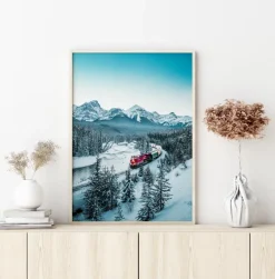 Winter Train Plakat (21x29.7 cm (A4))