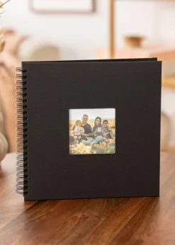 Wiro Spiralalbum Sort - 32x30 cm (50 Sorte sider / 25 ark)