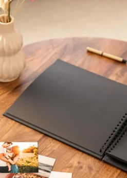 Wiro Spiralalbum Sort - 32x30 cm (50 Sorte sider / 25 ark)