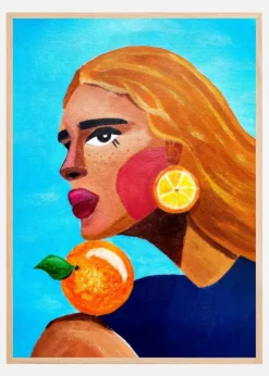Woman With Orange Plakat (21x29.7 cm (A4))