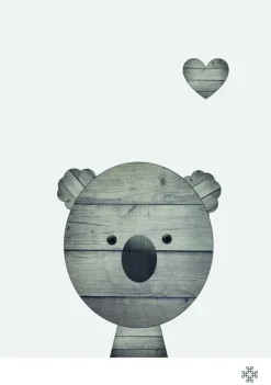 Wood koala Plakat (21x29.7 cm (A4))