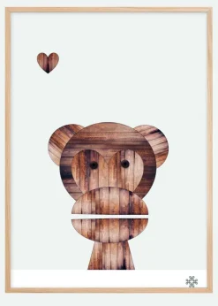 Wood monkey Plakat (21x29.7 cm (A4))