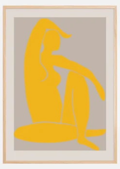Yellow Figure Plakat (21x29.7 cm (A4))